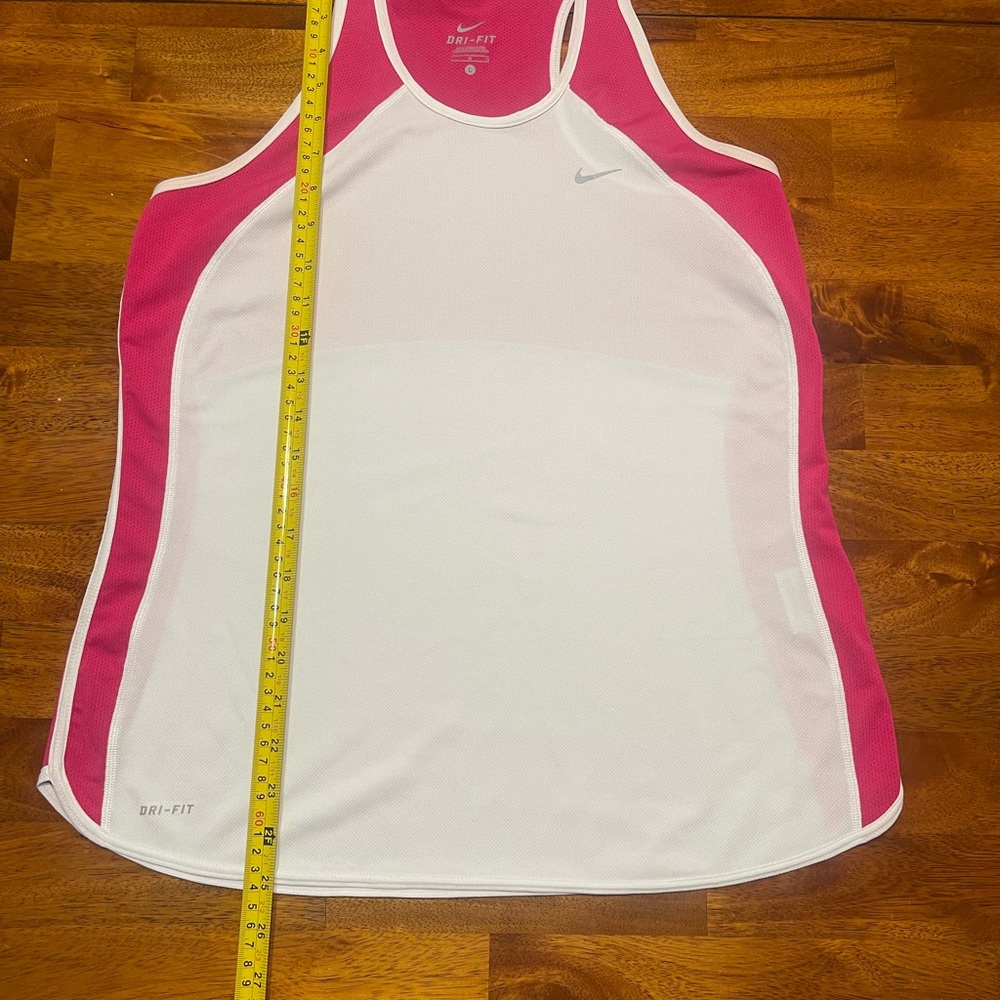 Nike Dri-Fit Racerback Tank – Pink & White | L - Picture 2 of 8